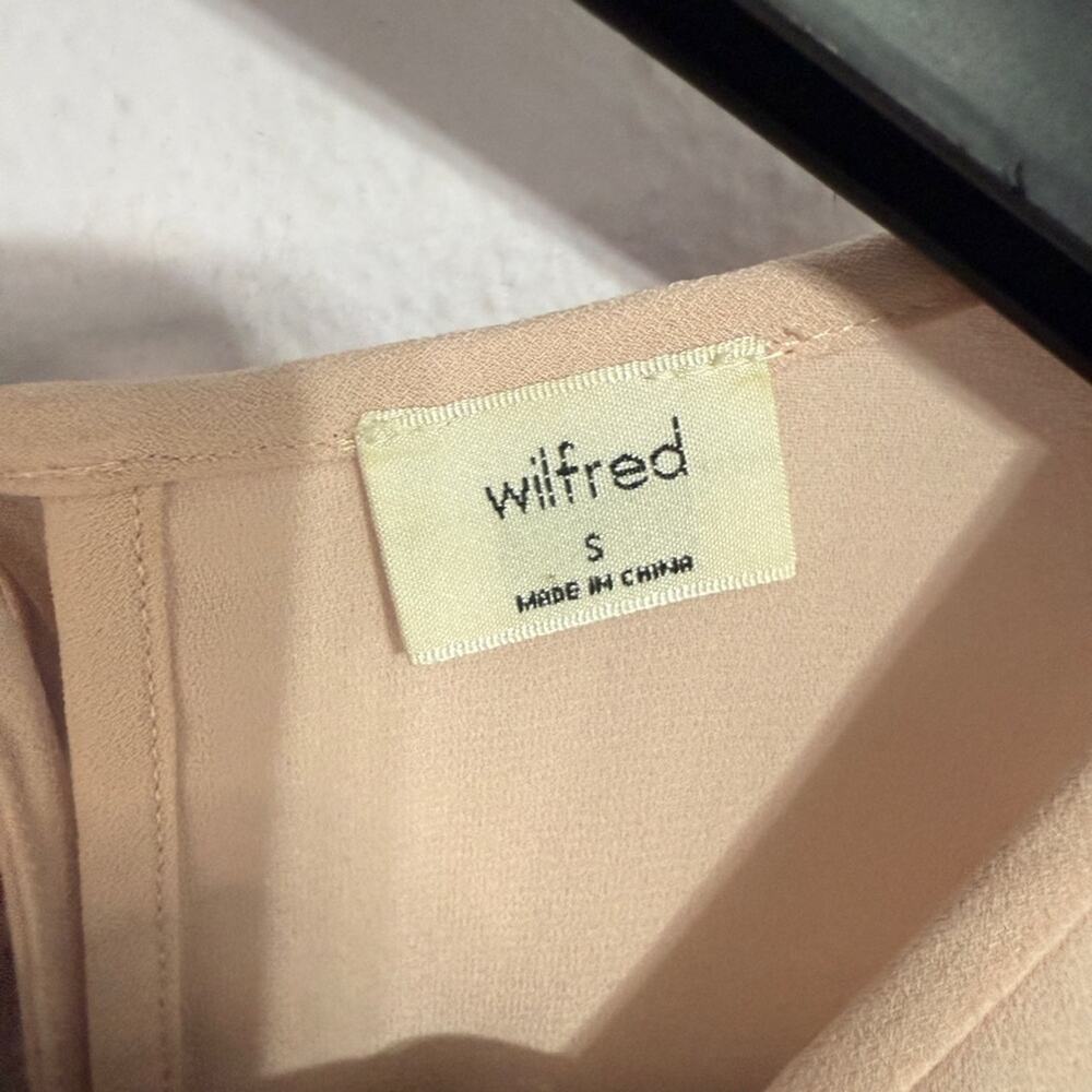 Aritzia Wilfred Women Soft Pink Fleurette Jumpsuit with Ruffle Sleeves Size S - Picture 12 of 13